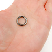 13MM Black Rhodium Sterling Silver Round Clasp